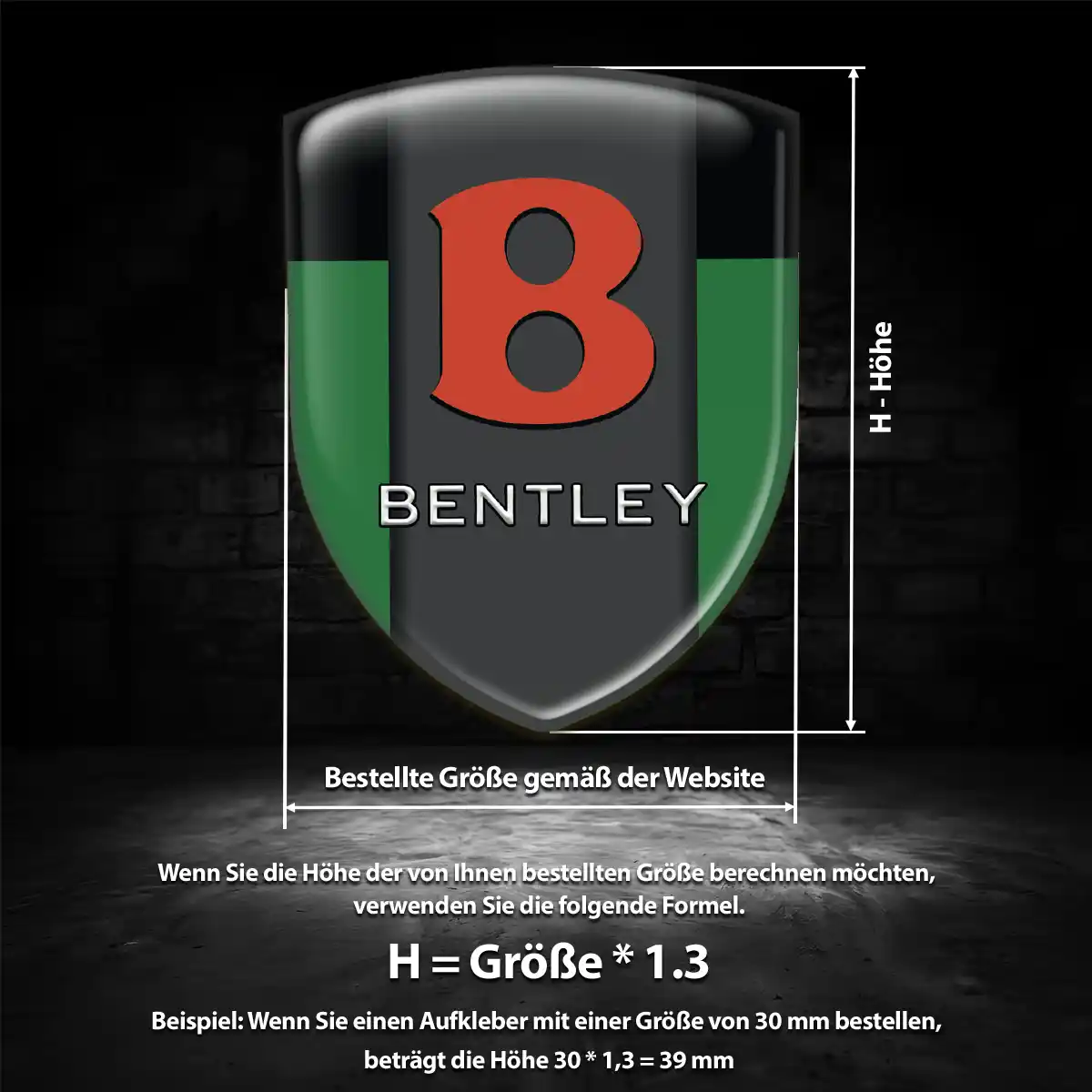 Bentley Emblem Wappen Aufkleber Auto Limitierte Auflage