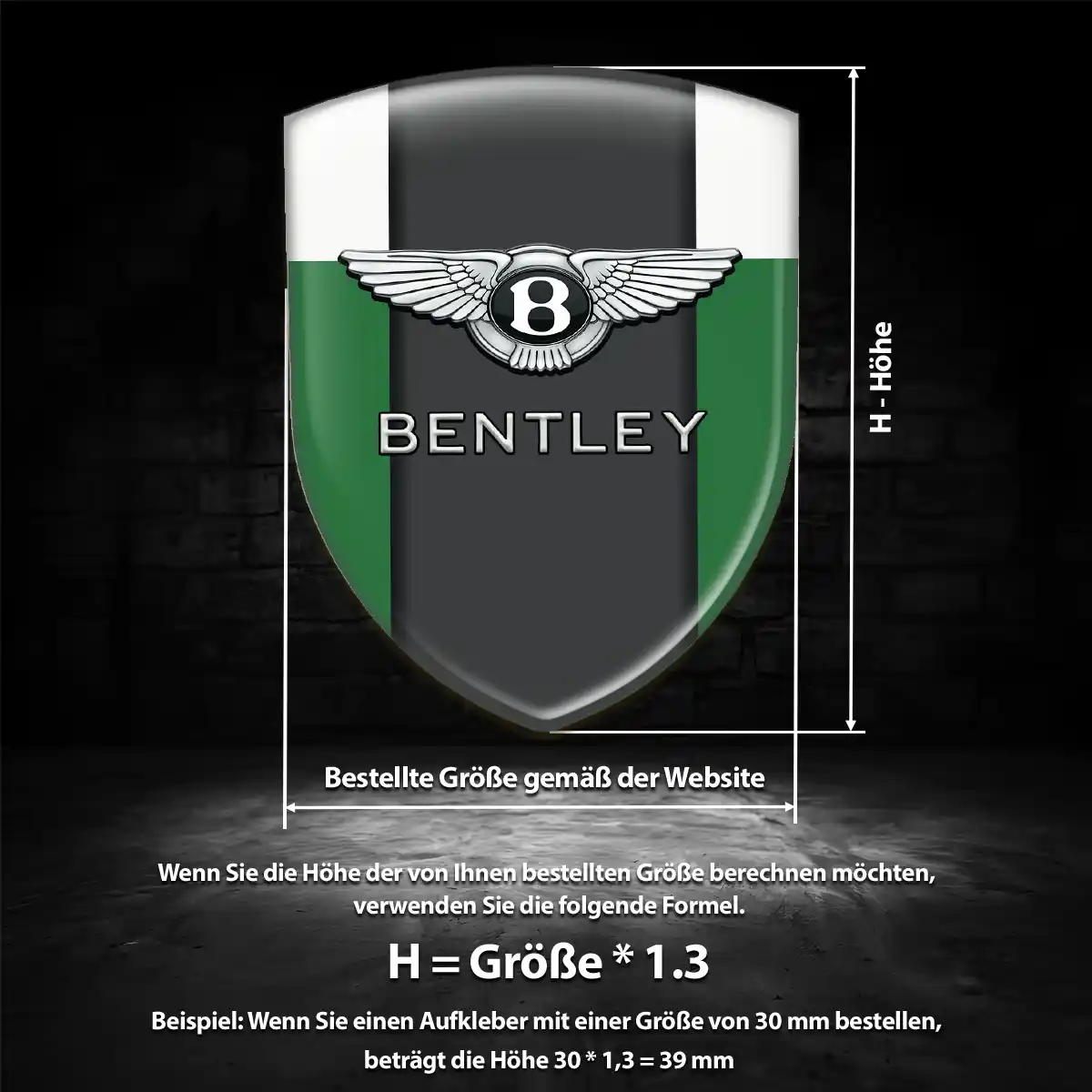 Bentley Emblem Wappen Aufkleber Edles Design