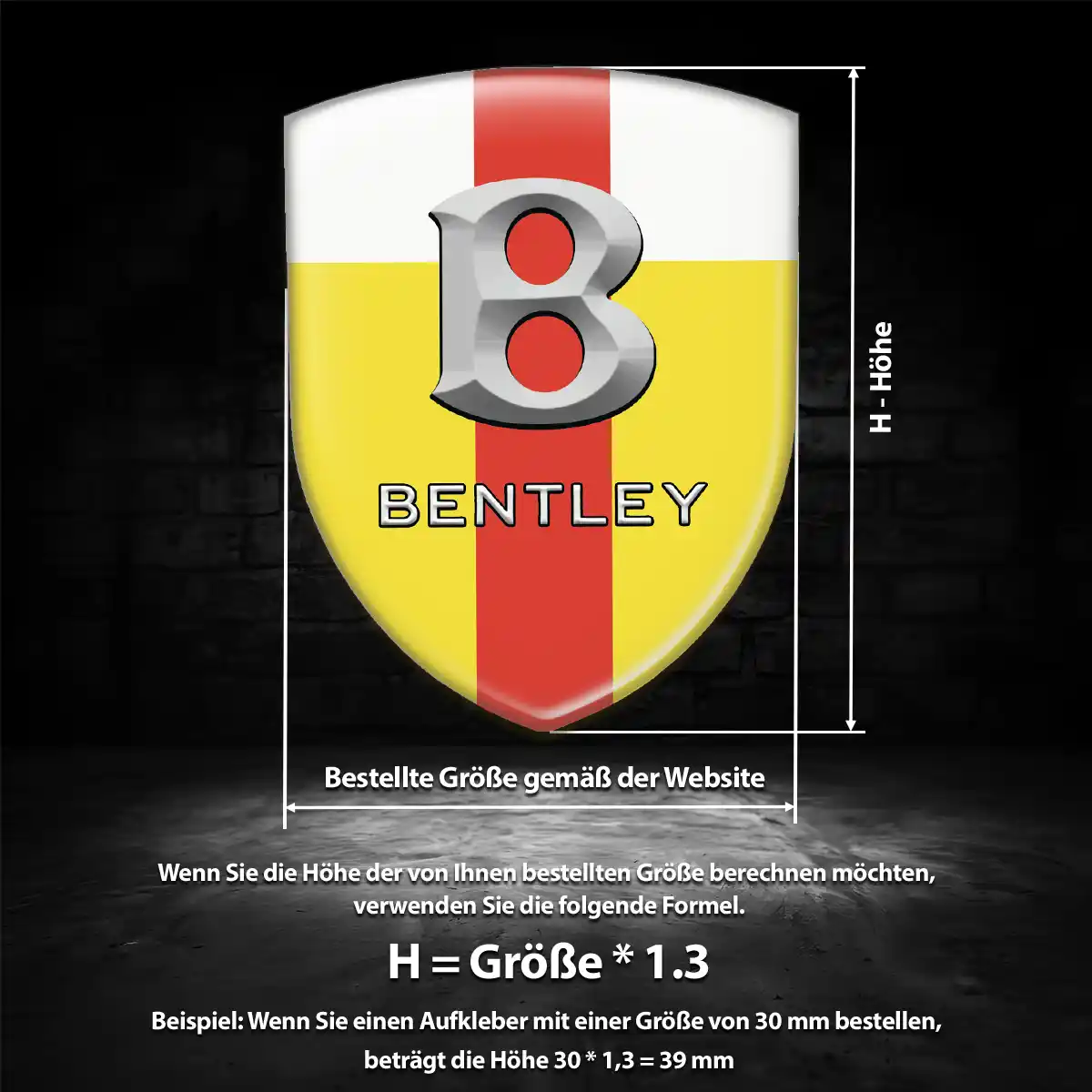Bentley Emblem Wappen Aufkleber Markenedition