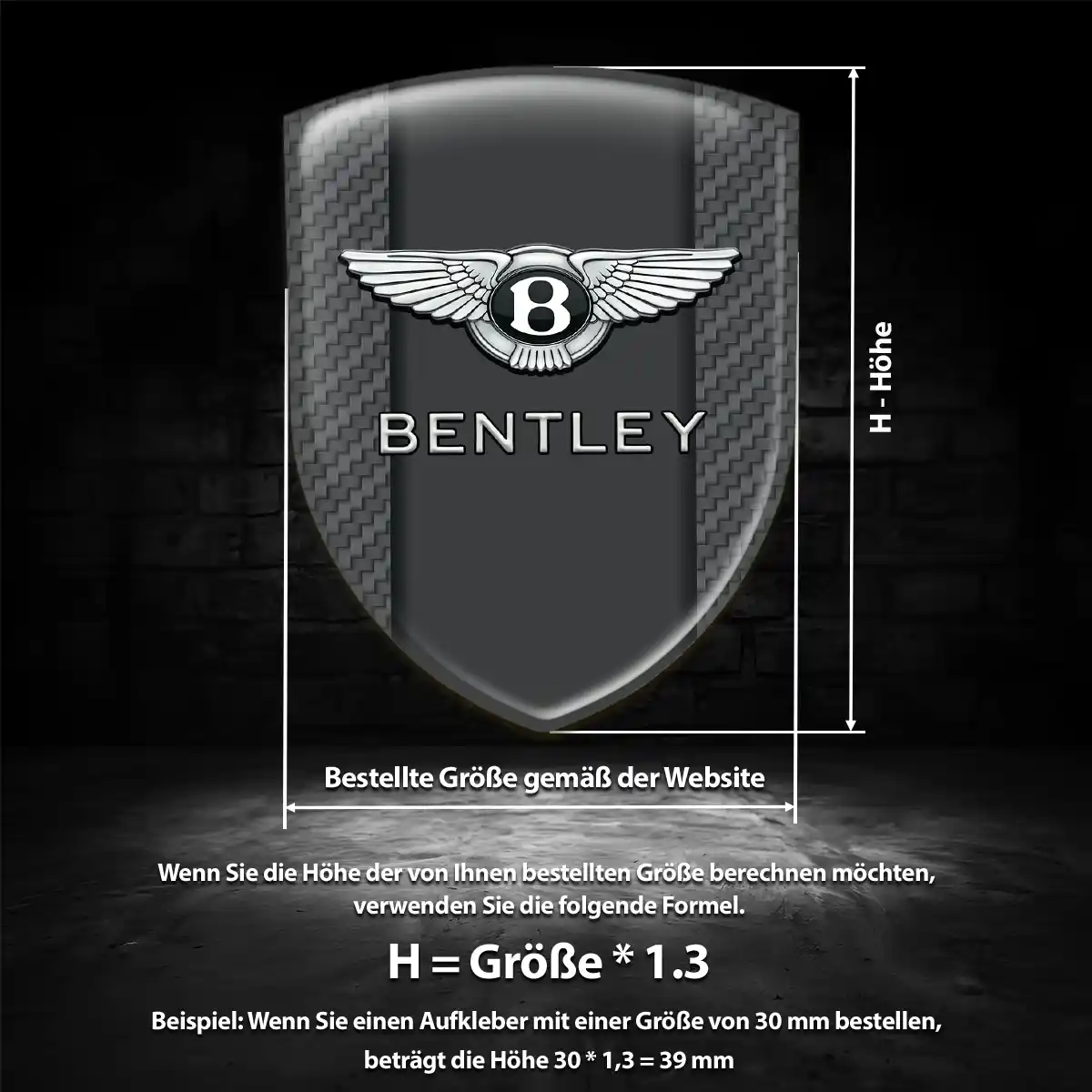 Bentley Emblem Wappen Ausdrucksstarkes Design