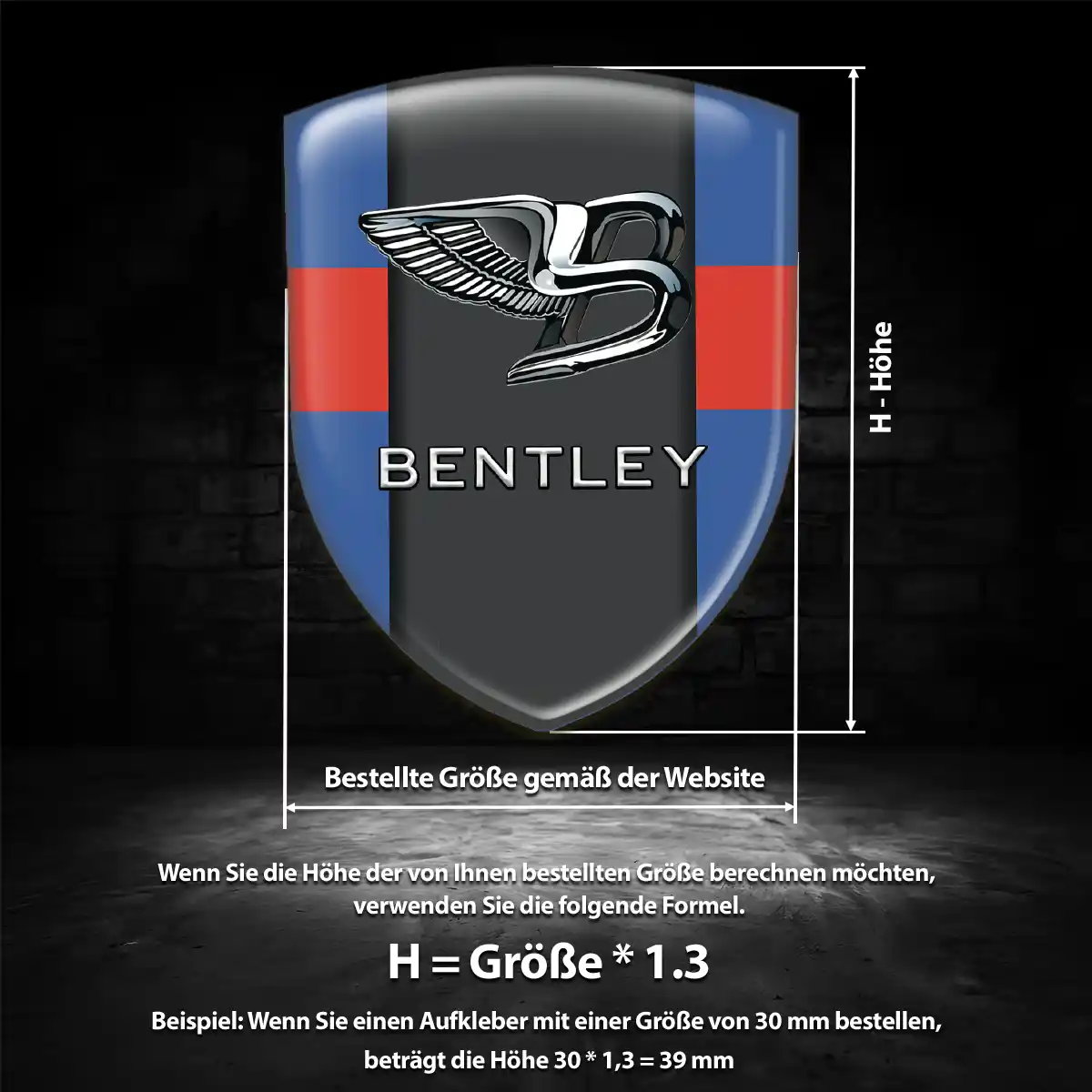 Bentley Emblem Wappen Auto Ausdrucksstarkes Design