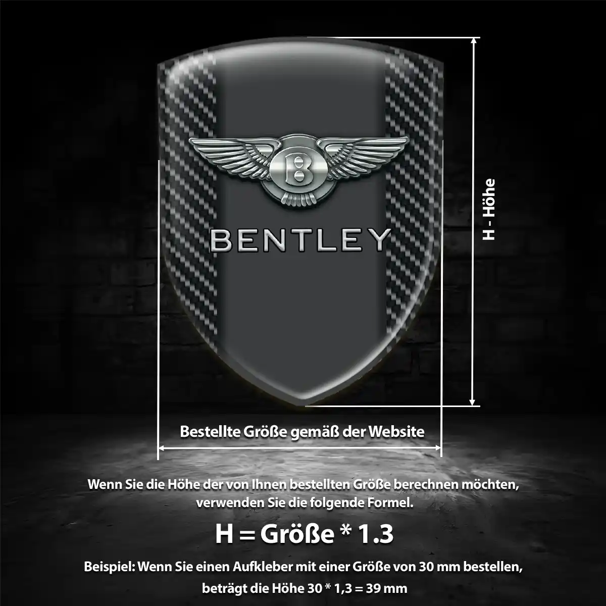 Bentley Emblem Wappen Auto Erstklassige Qualität