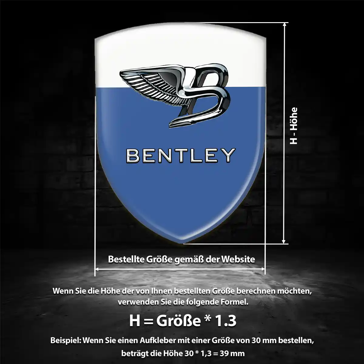 Bentley Emblem Wappen Auto Exterieurdesign