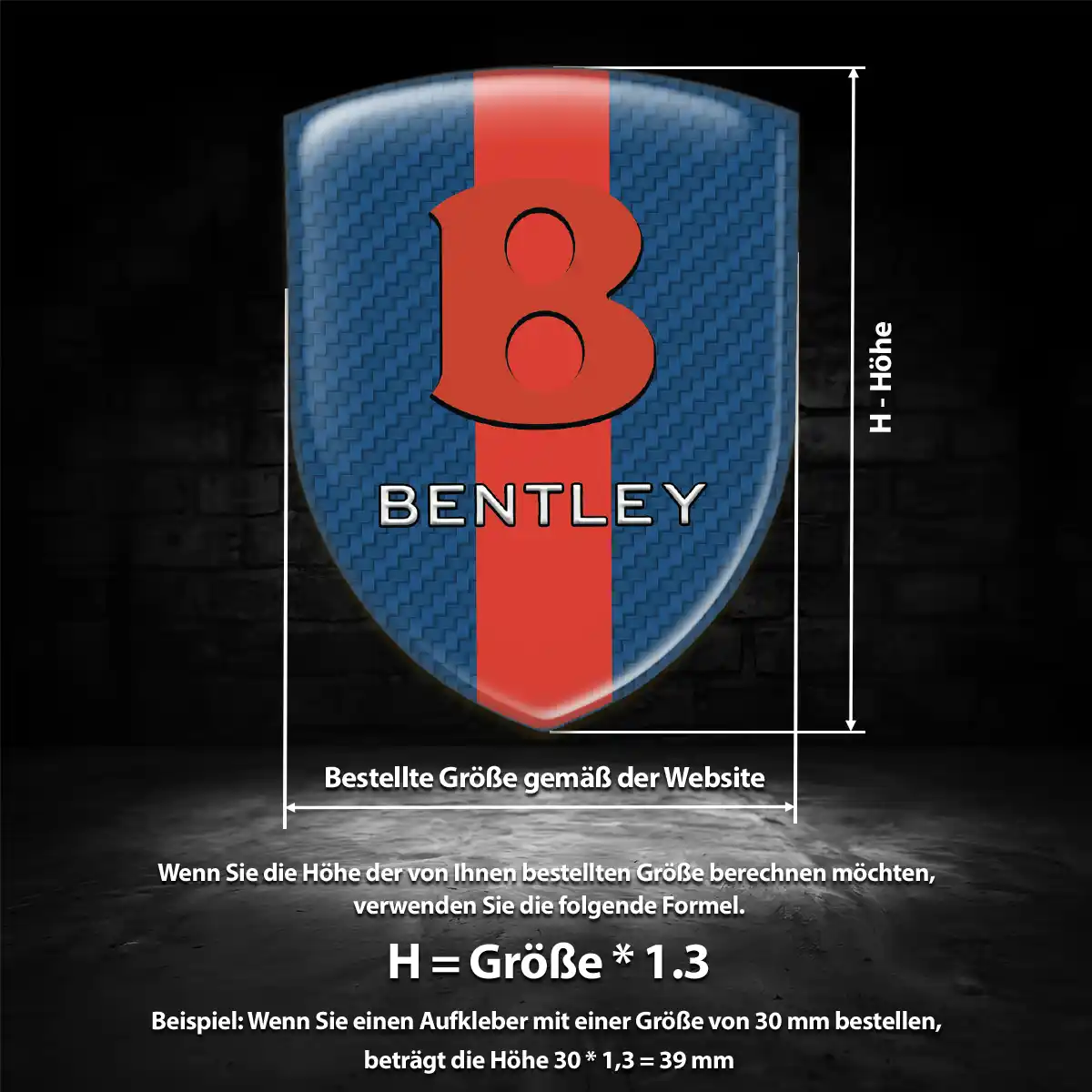 Bentley Emblem Wappen Auto Höchste Qualität
