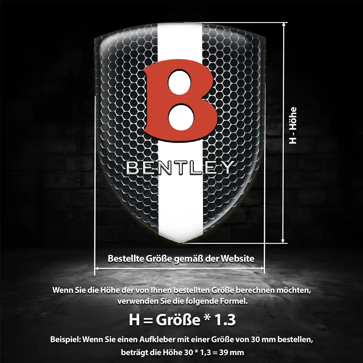 Bentley Emblem Wappen Auto Interieurdesign