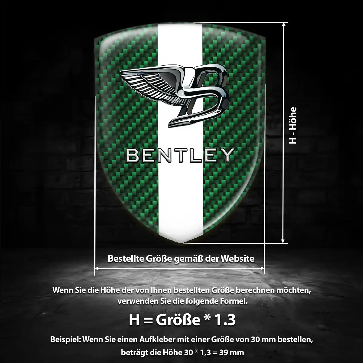 Bentley Emblem Wappen Auto Limitierte Auflage