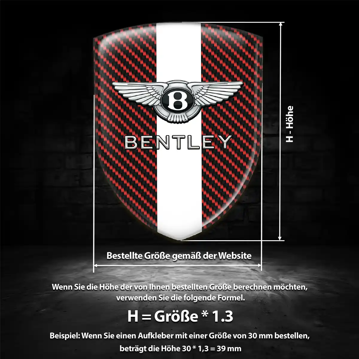 Bentley Emblem Wappen Überzeugende Qualität