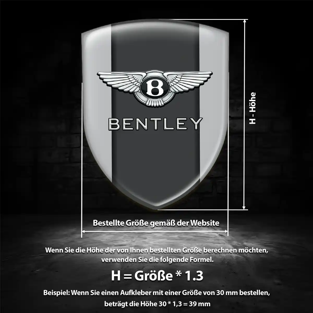 Bentley Emblem Wappen Erstklassige Qualität