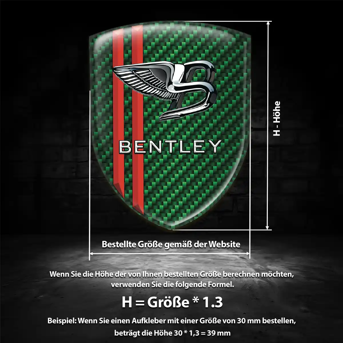 Bentley Emblem Wappen Höchste Qualität