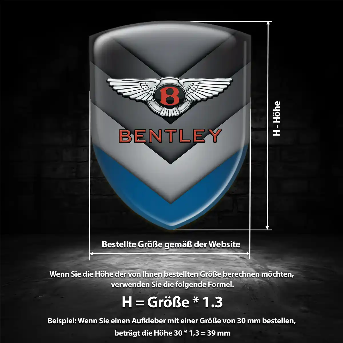 Bentley Emblem Wappen Hohe Qualität