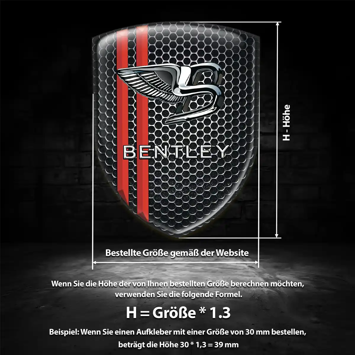 Bentley Emblem Wappen Interieurdesign