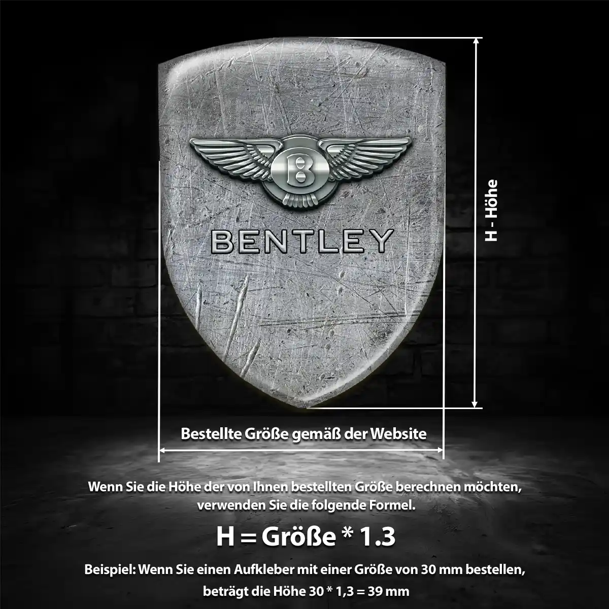 Bentley Emblem Wappen Premium-Edition
