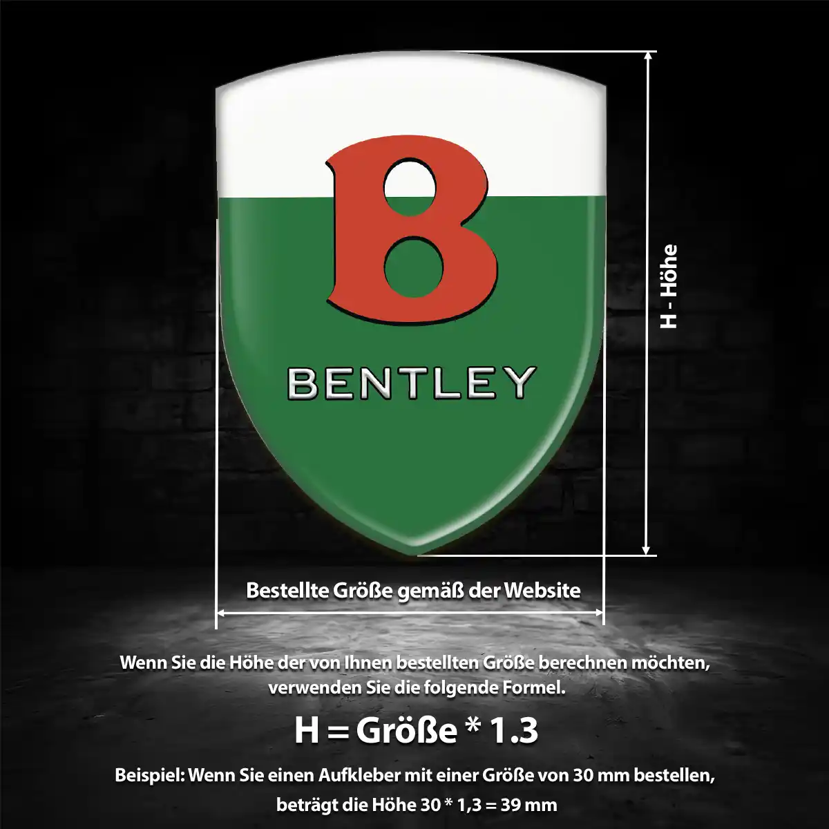 Bentley Emblem Wappen Premiumqualität