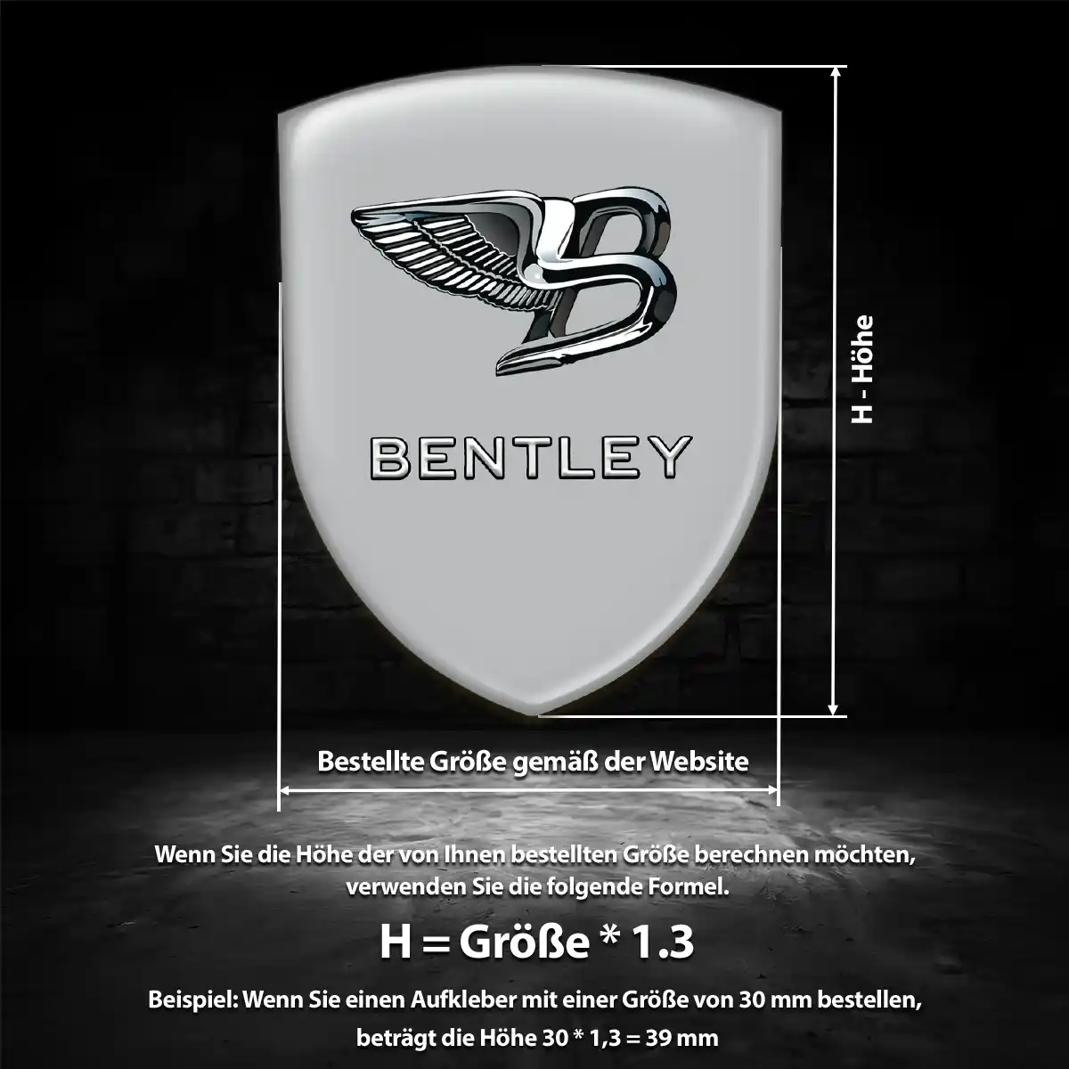 Bentley Emblem Wappen Spitzenqualität