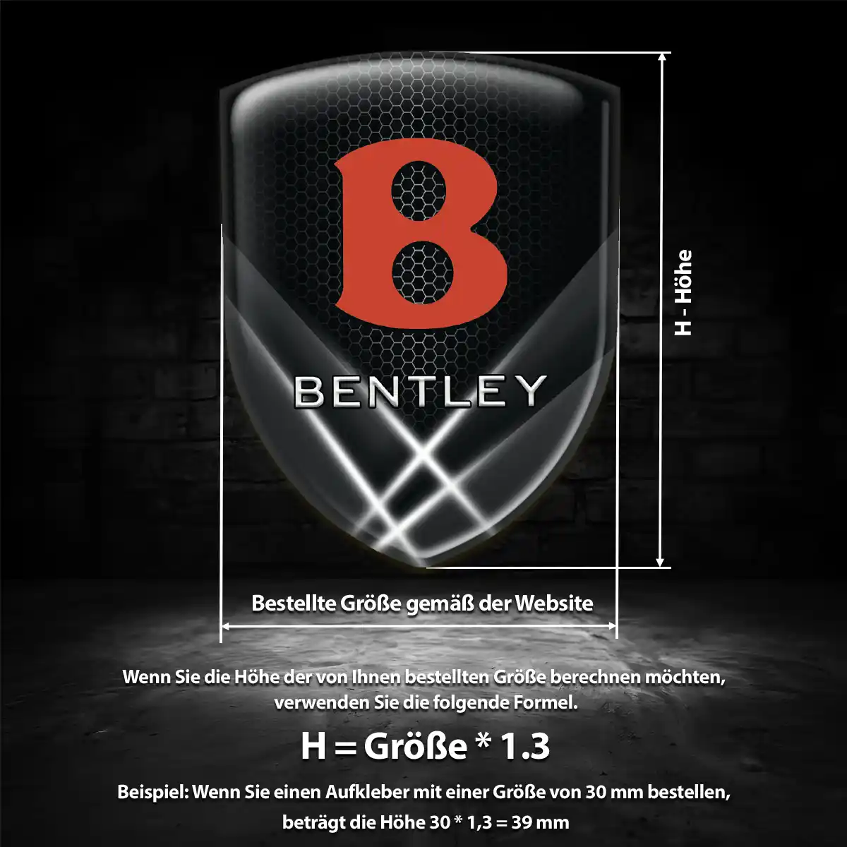 Bentley Embleme Auto Tuningfahrzeug