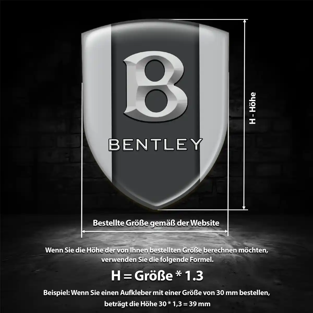 Bentley Embleme Silikon Aufkleber Auto Edles Design