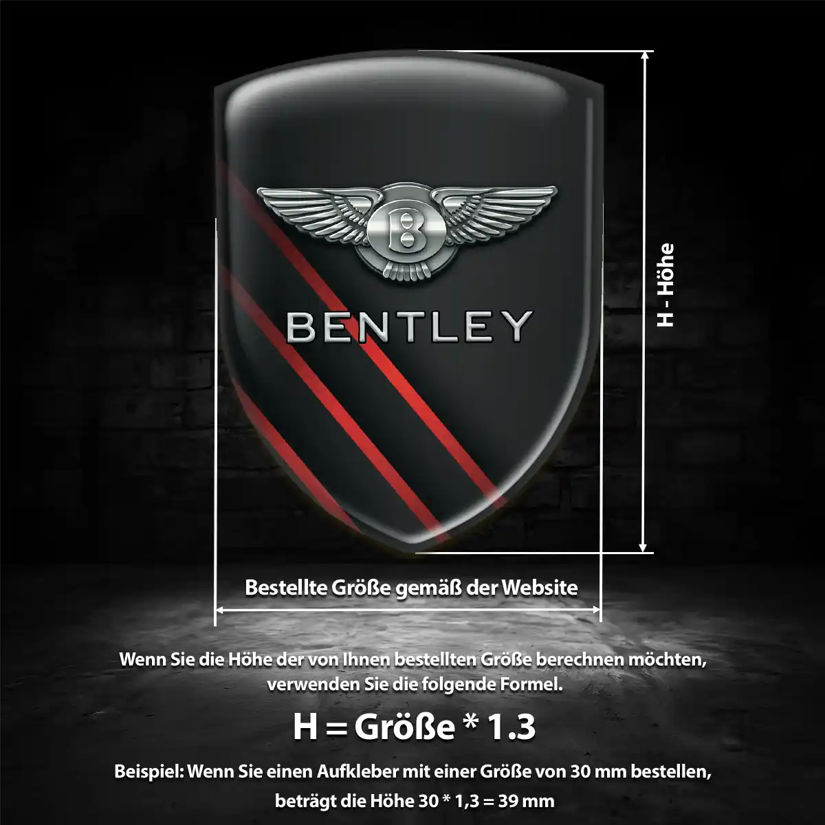 Bentley Embleme Silikon Aufkleber Auto Exterieurdesign