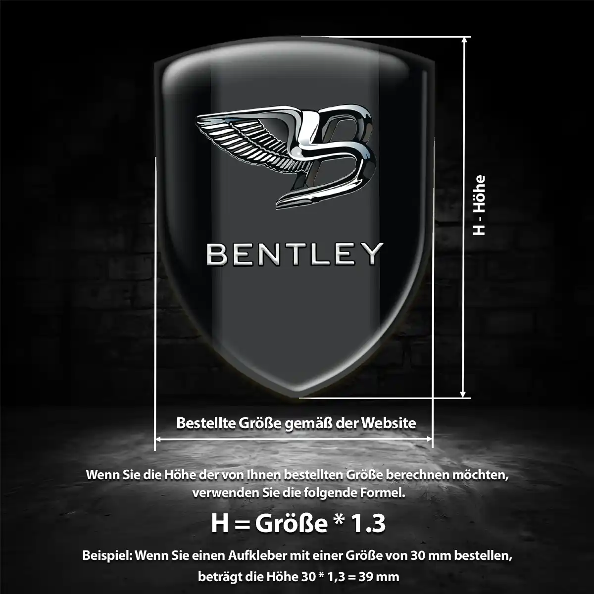 Bentley Embleme Silikon Aufkleber Auto Interieurdesign