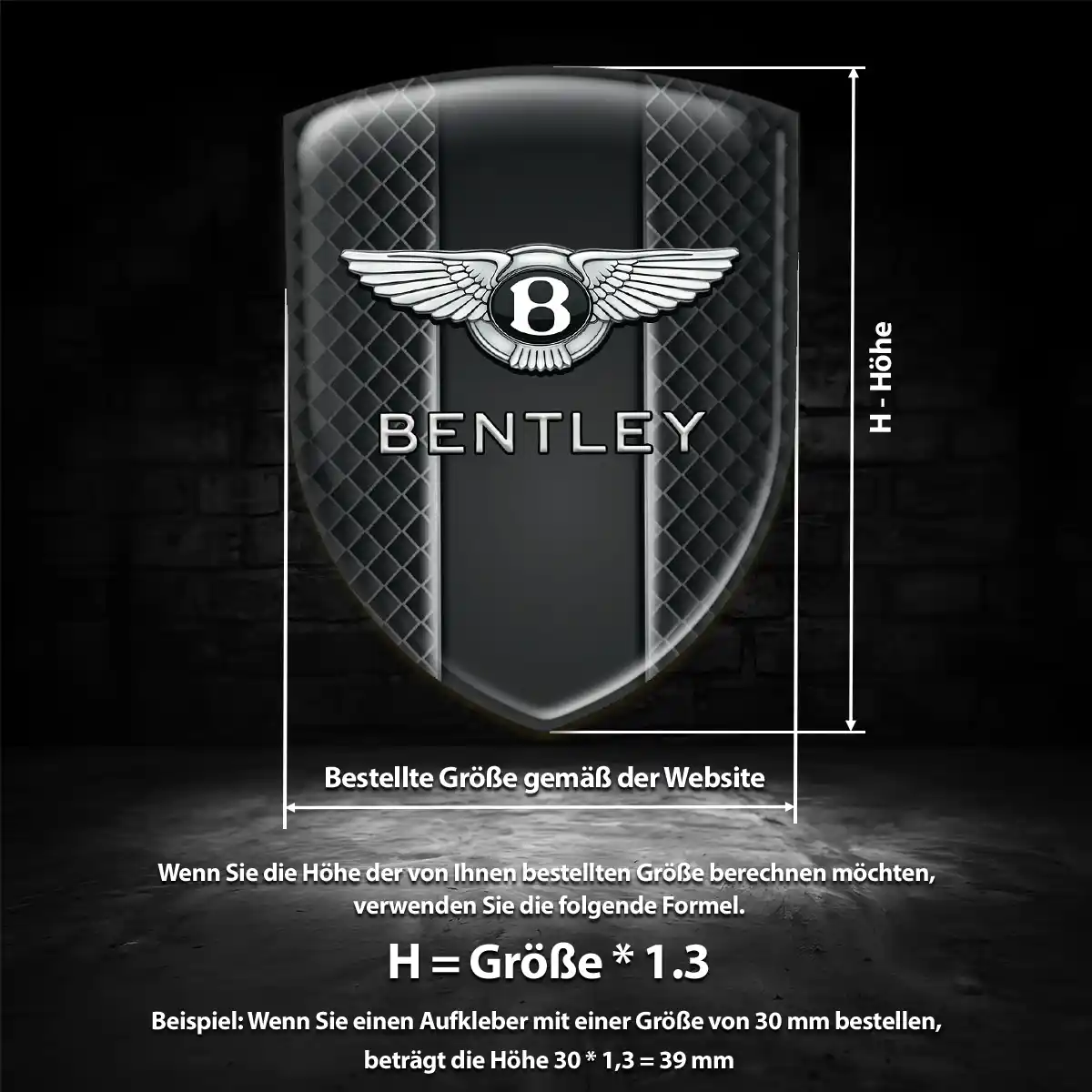 Bentley Embleme Silikon Aufkleber Auto Limitierte Auflage