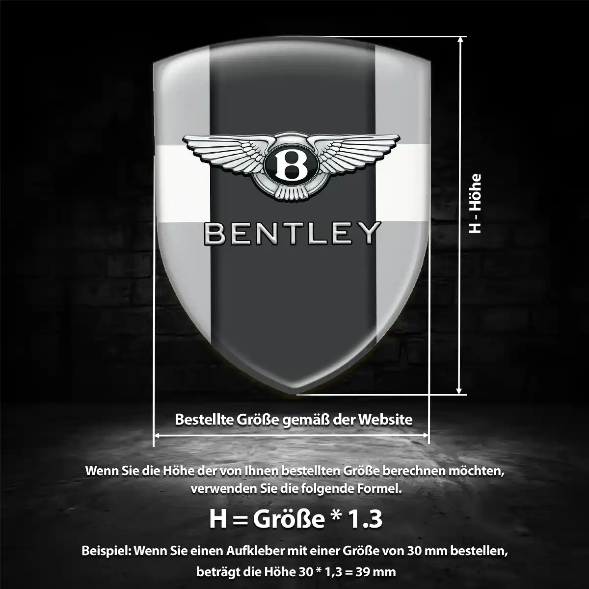 Bentley Embleme Silikon Aufkleber Auto Spitzenqualität