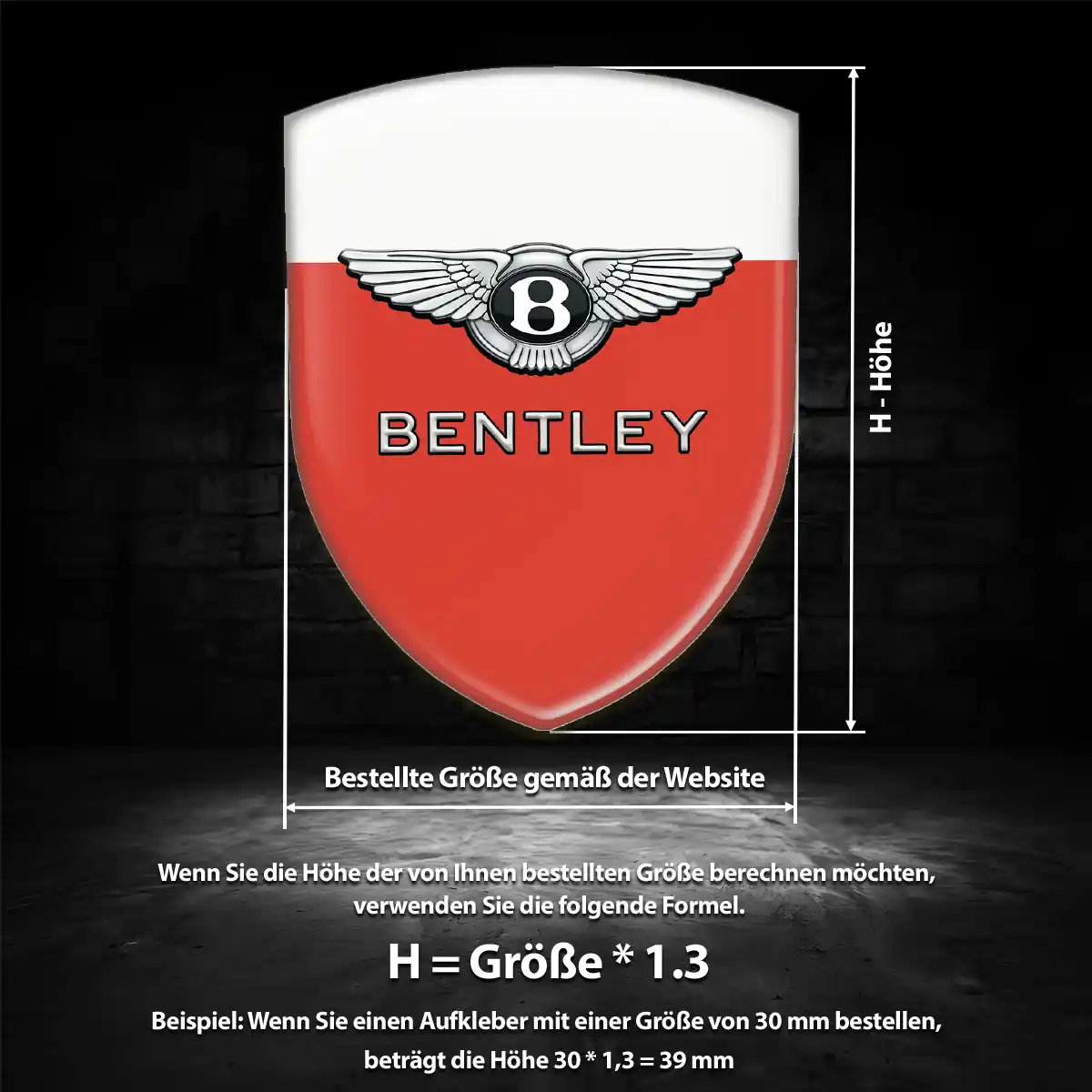 Bentley Embleme Silikon Aufkleber Edles Design