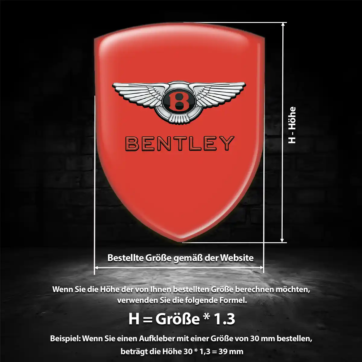 Bentley Embleme Silikon Aufkleber Elegantes Design