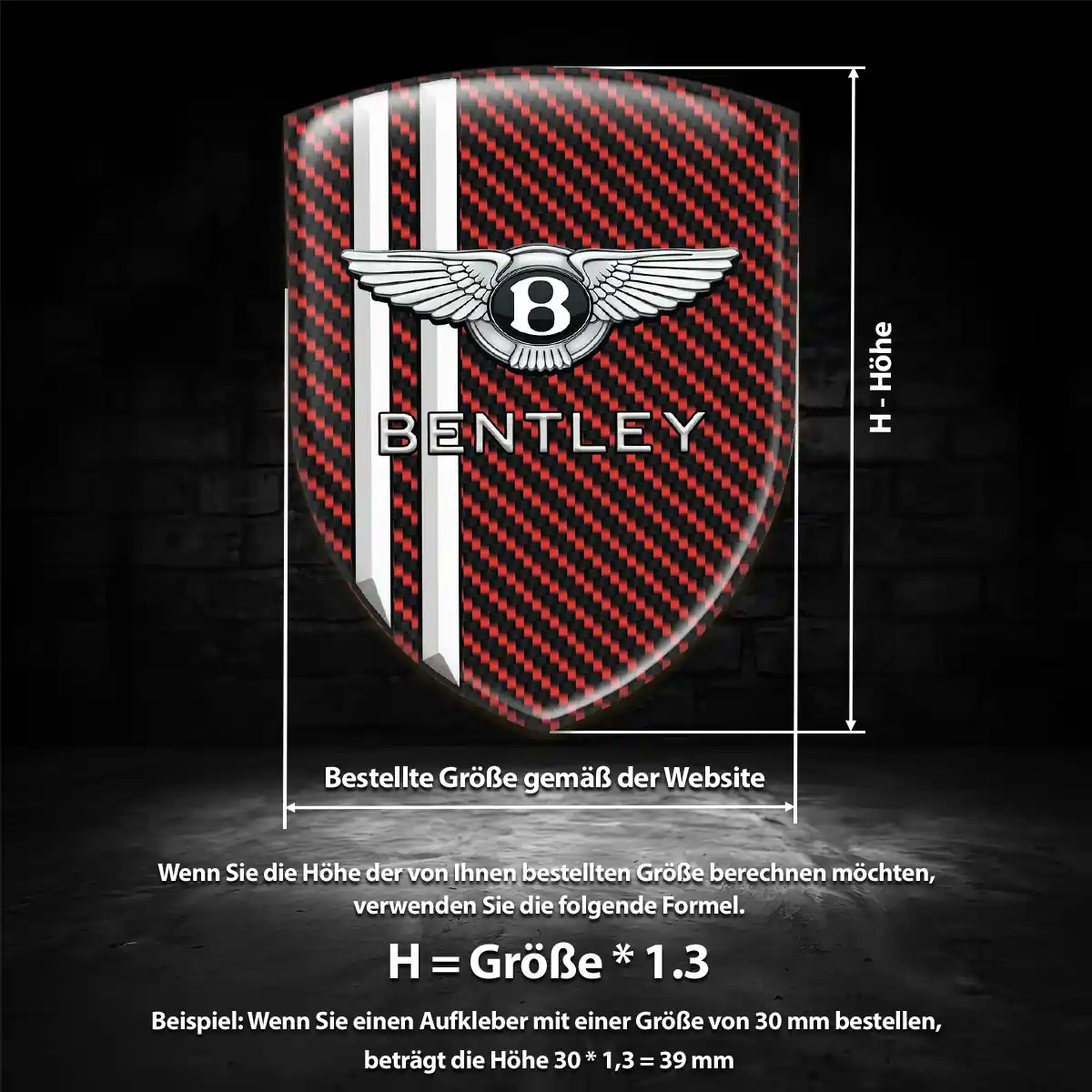 Bentley Embleme Silikon Aufkleber Exterieurdesign