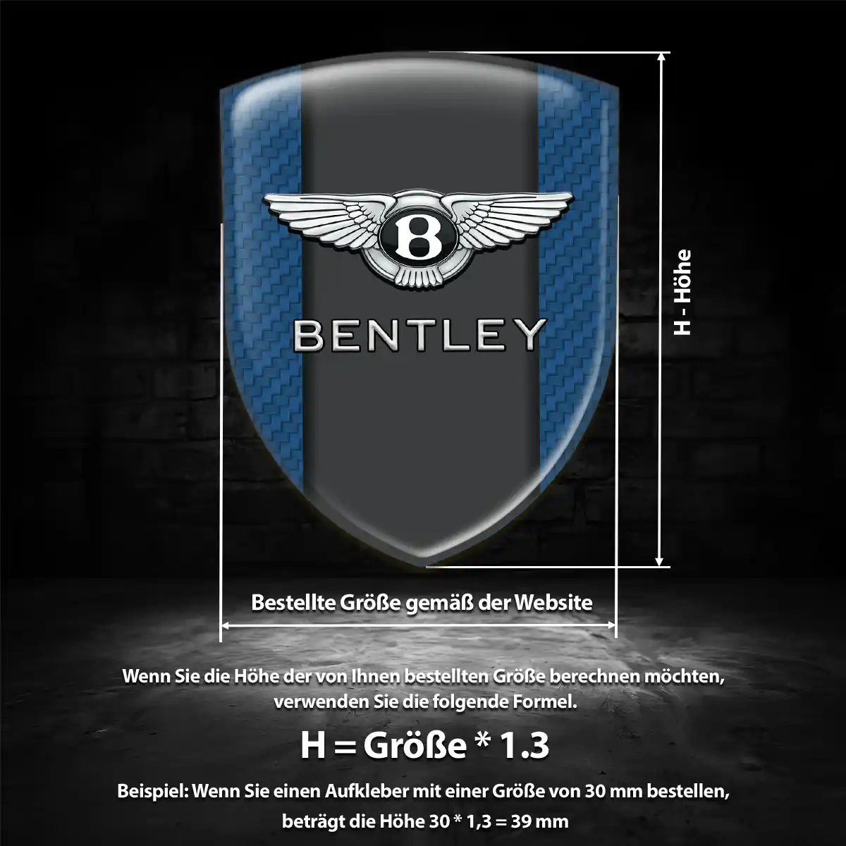 Bentley Silikon Aufkleber Auto Anspruchsvolles Design
