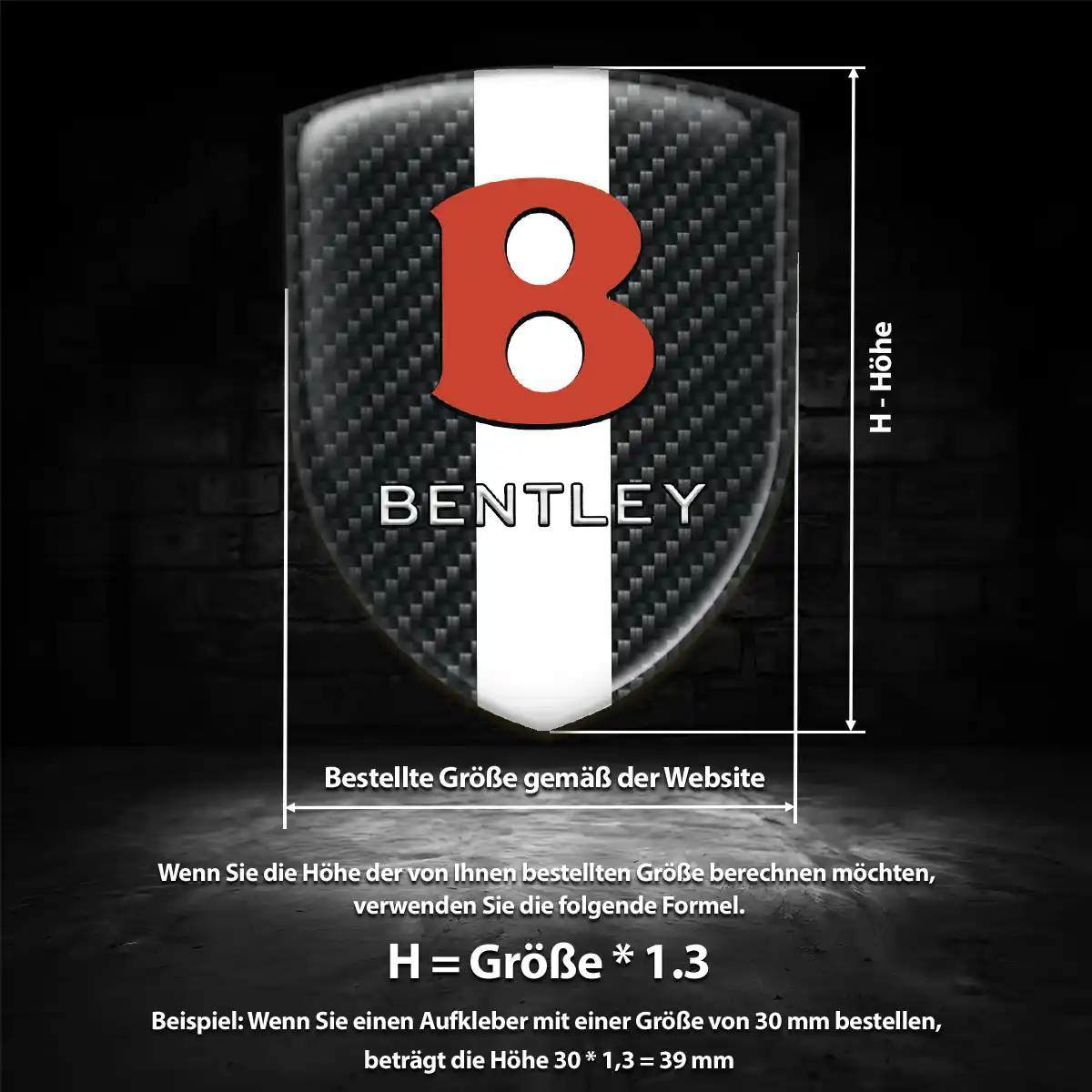 Bentley Silikon Aufkleber Auto Höchste Qualität
