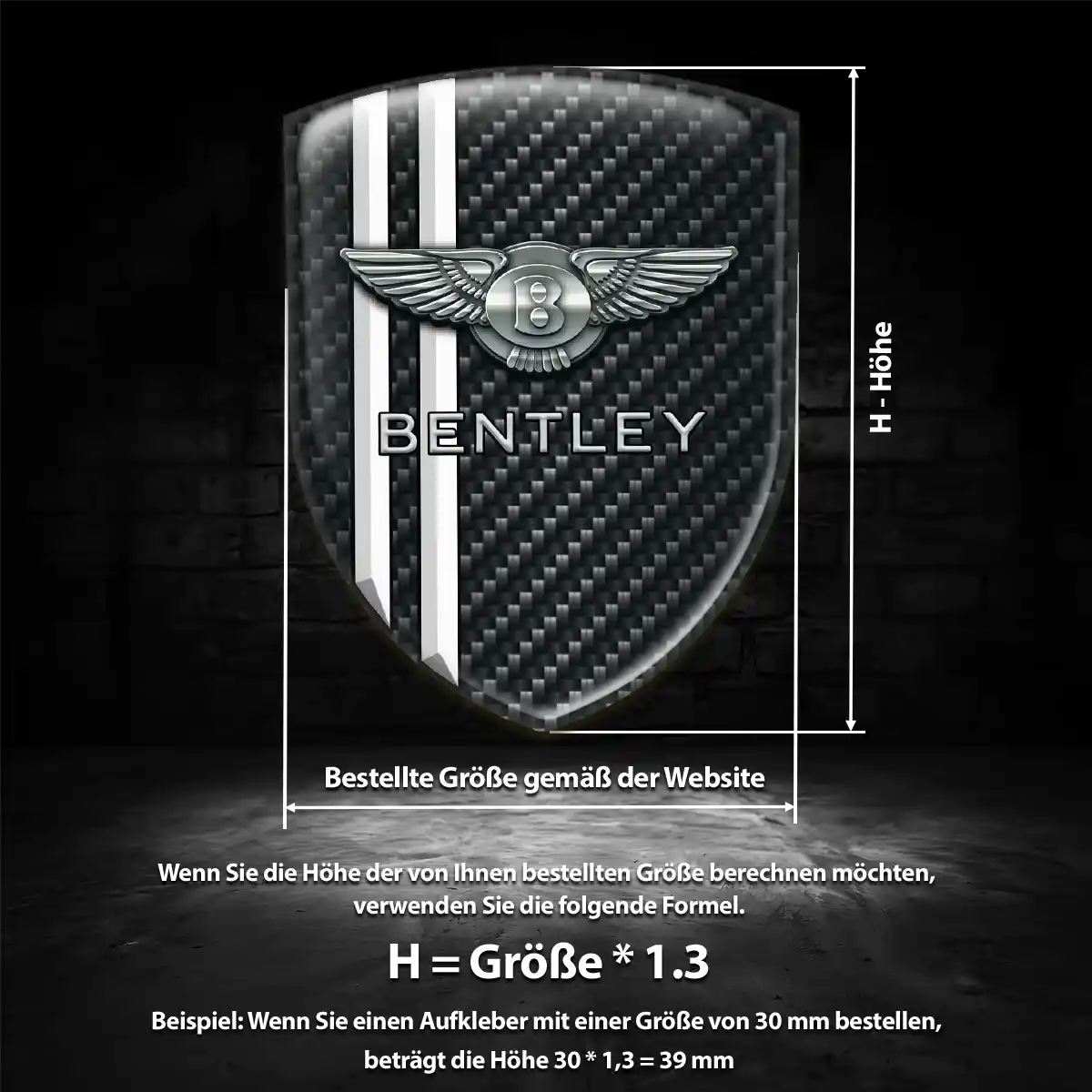 Bentley Silikon Aufkleber Auto Hohe Qualität