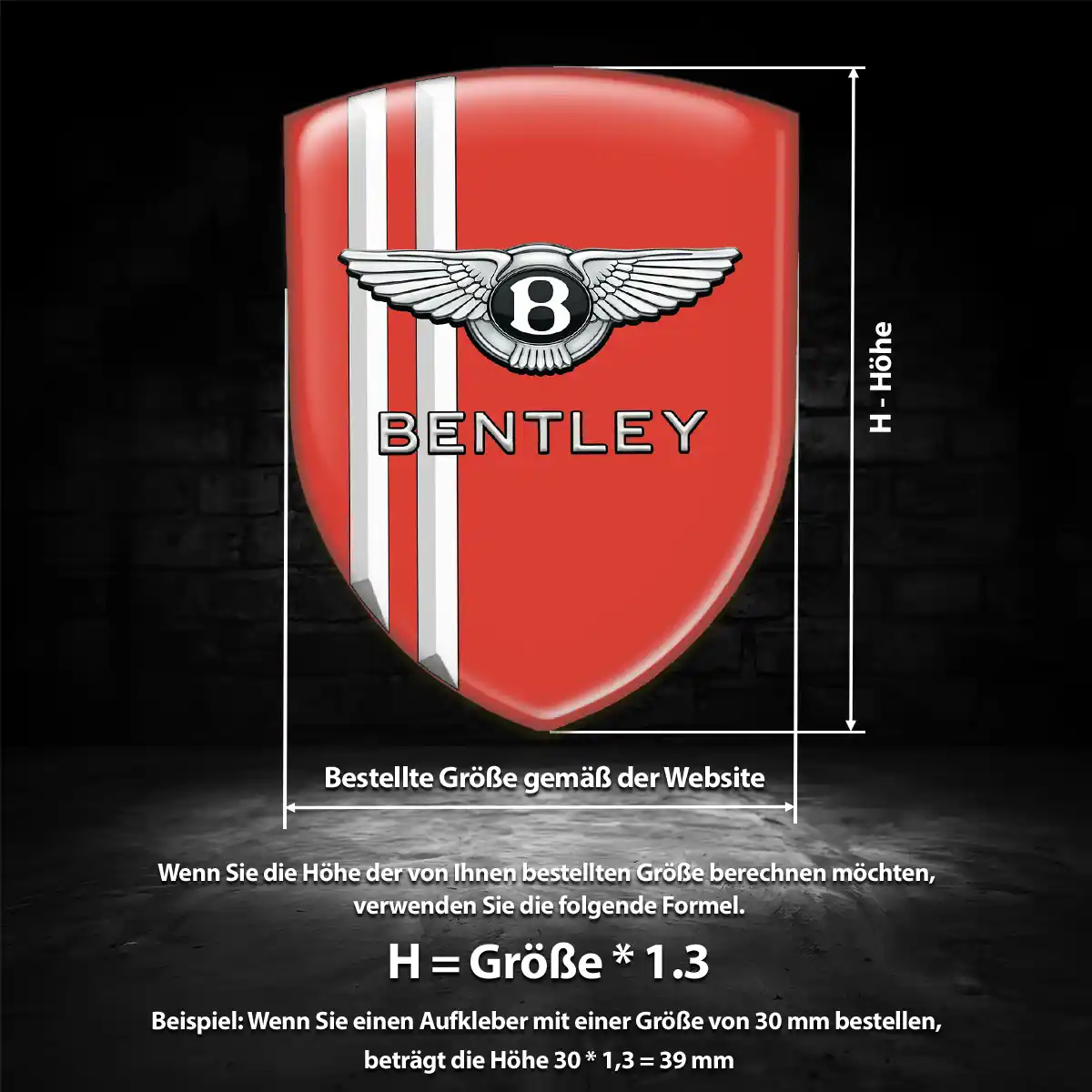 Bentley Silikon Aufkleber Embleme Auto Elegantes Design