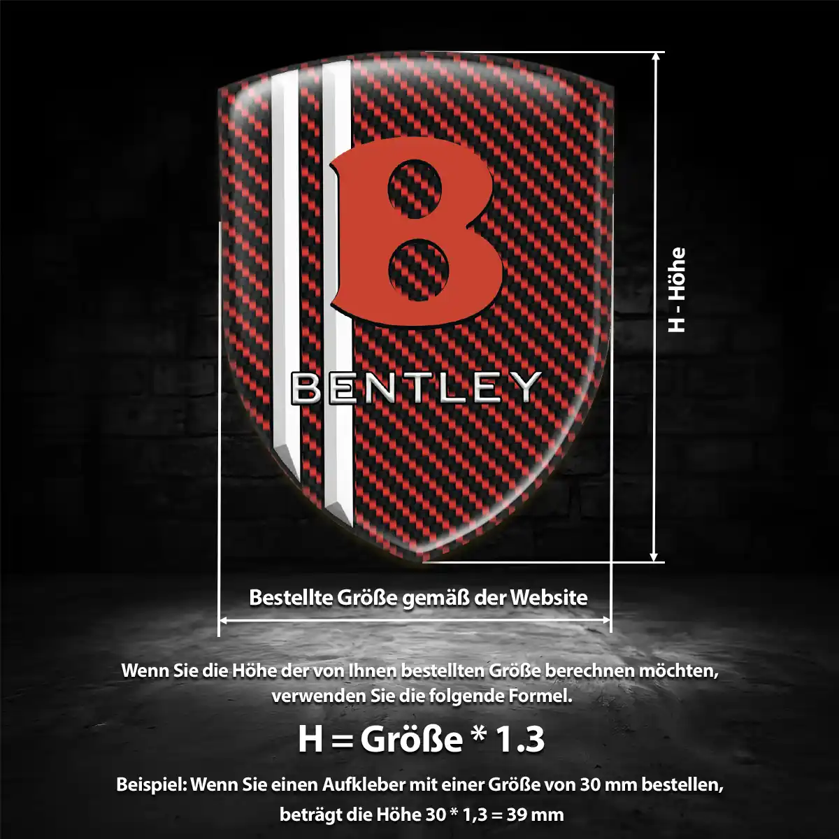 Bentley Silikon Aufkleber Embleme Auto Exterieurdesign