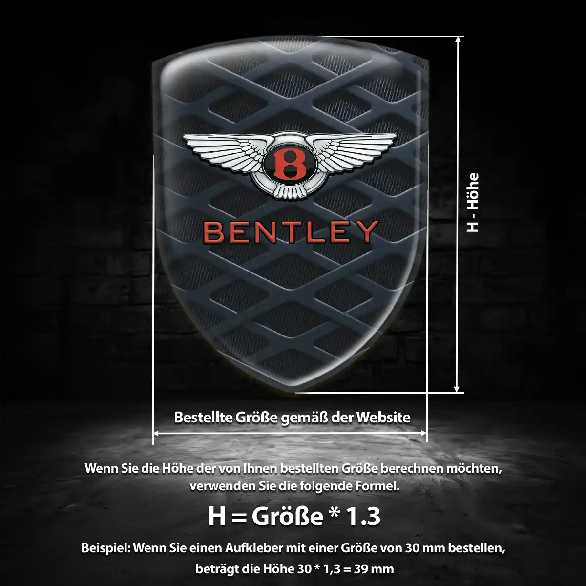 Bentley Silikon Aufkleber Embleme Auto Höchste Qualität