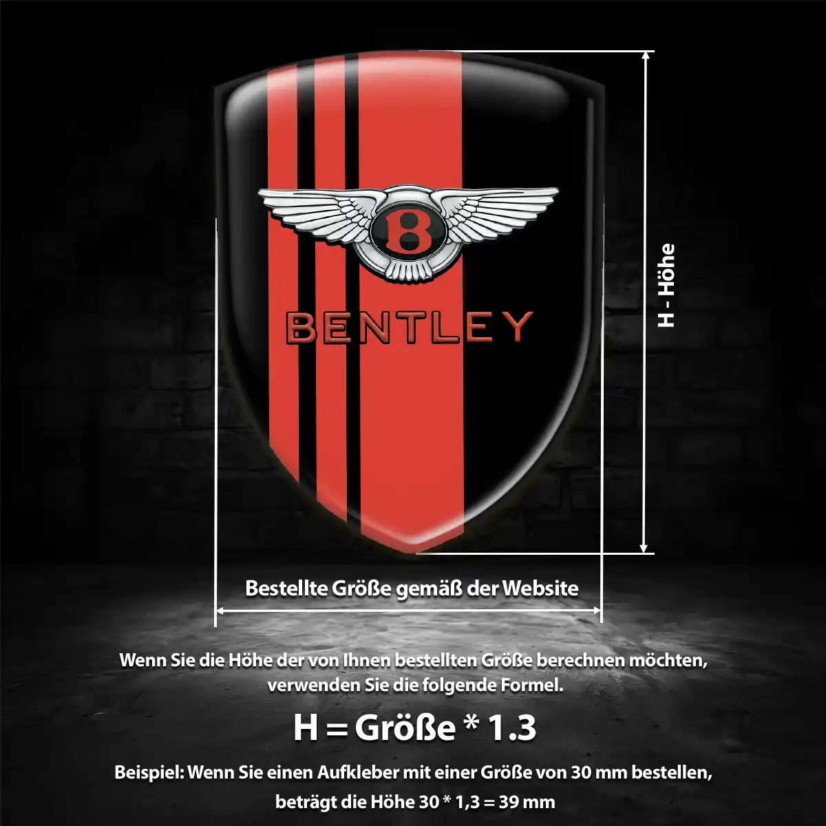 Bentley Silikon Aufkleber Embleme Auto Hochwertiges Harz