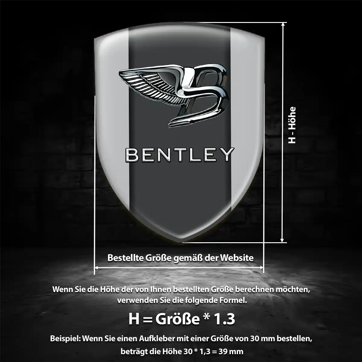 Bentley Silikon Aufkleber Embleme Auto Hohe Qualität