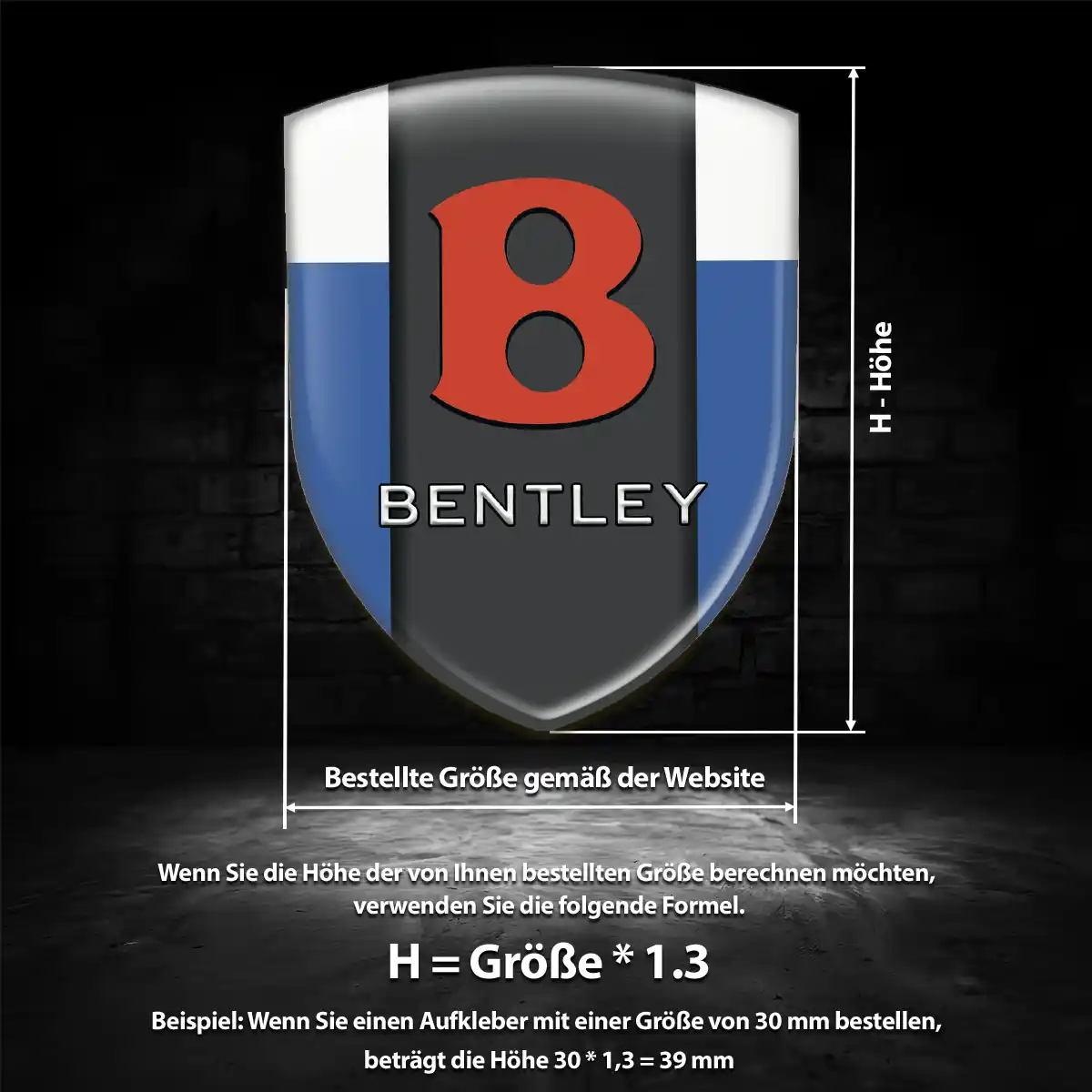 Bentley Silikon Aufkleber Embleme Auto Interieurdesign