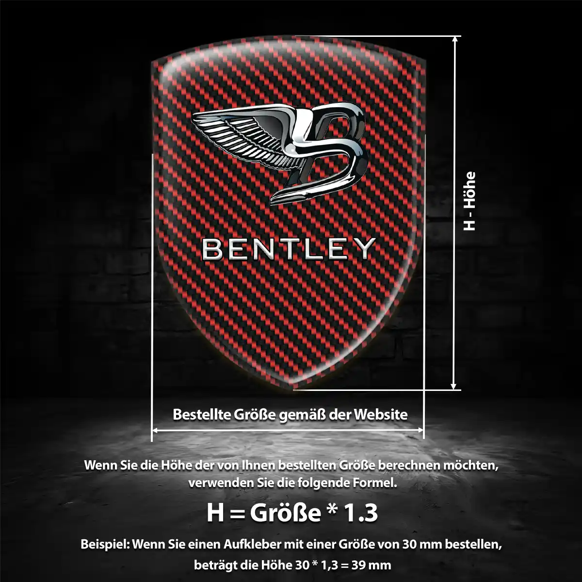 Bentley Silikon Aufkleber Embleme Auto Limitierte Auflage