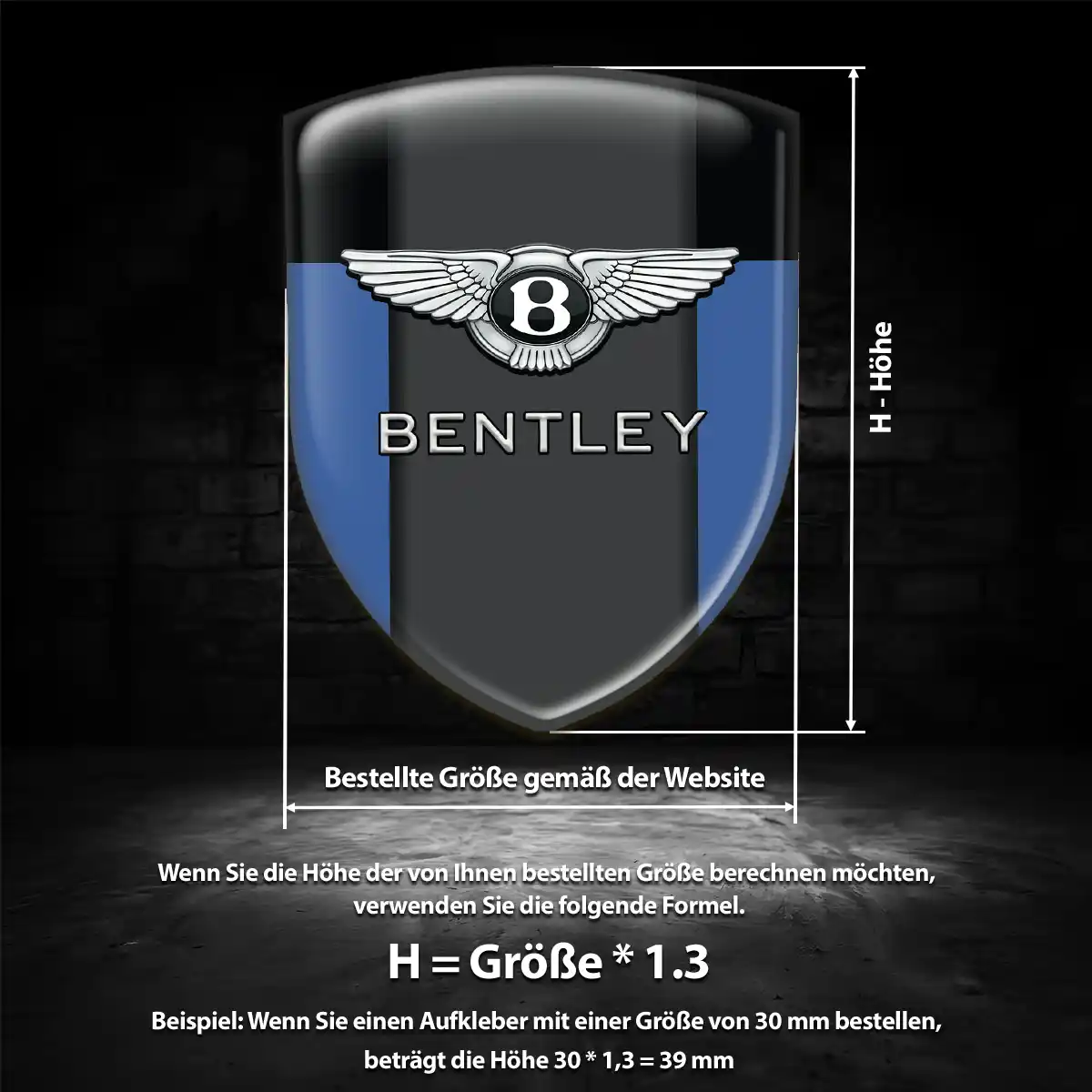 Bentley Silikon Aufkleber Embleme Auto Markenedition