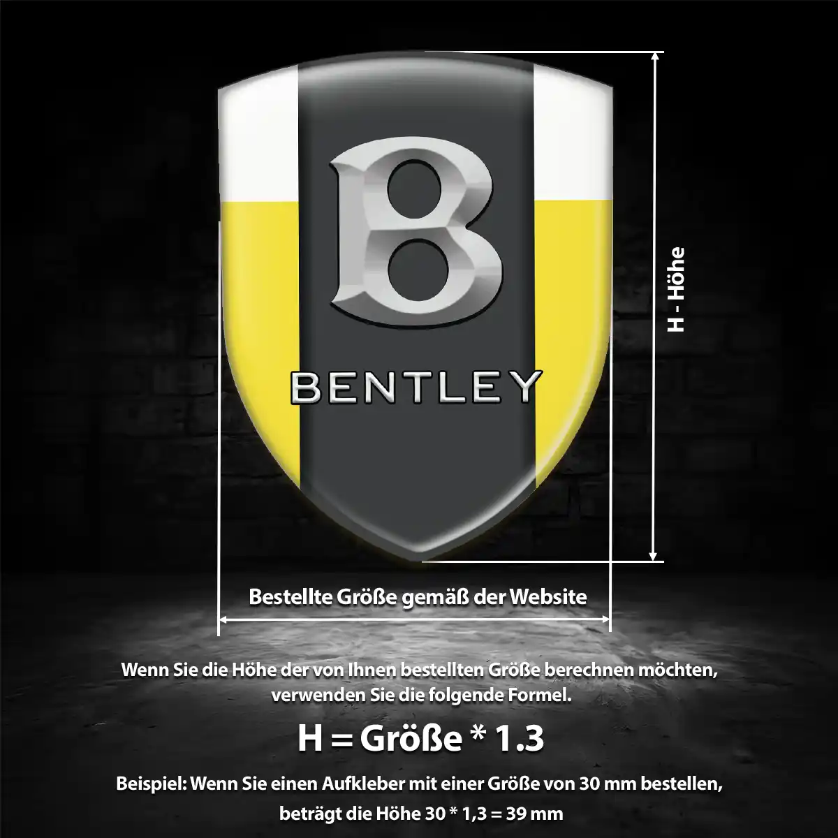 Bentley Silikon Aufkleber Embleme Auto Modernes Design