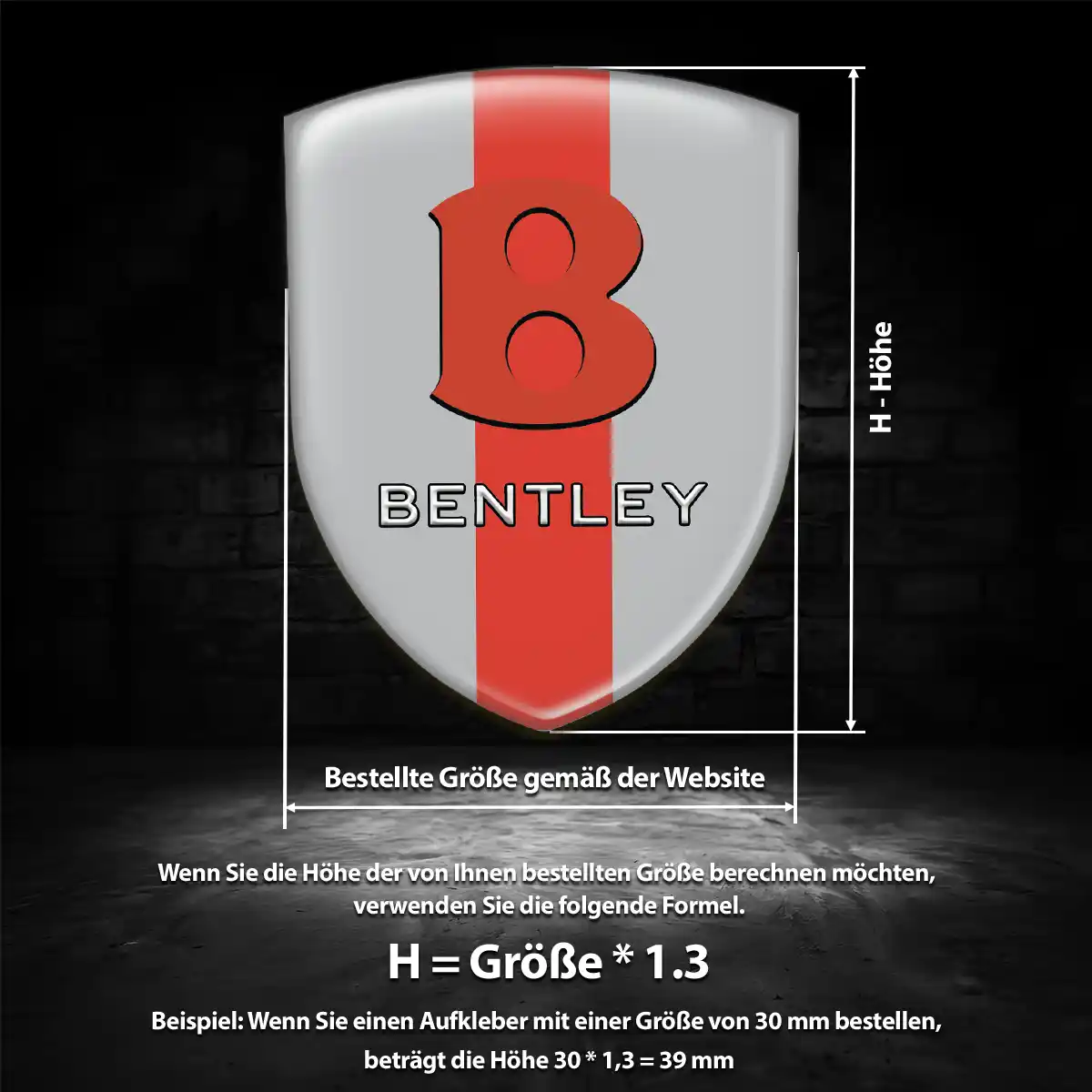 Bentley Silikon Aufkleber Embleme Auto Premiumqualität