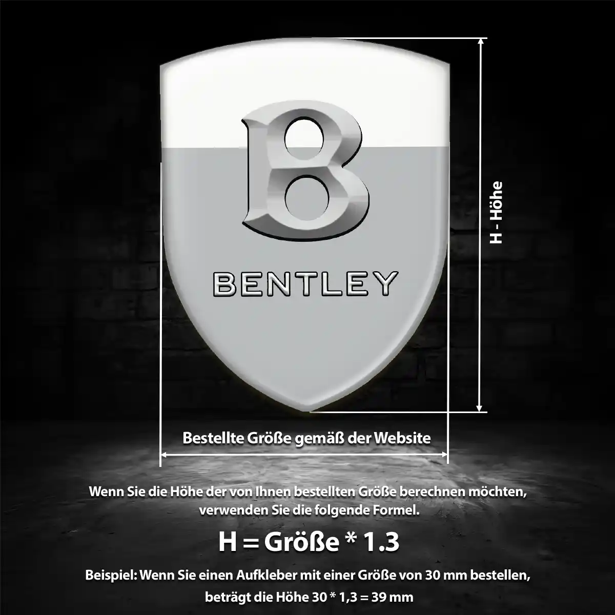 Bentley Silikon Aufkleber Embleme Auto Spitzenqualität