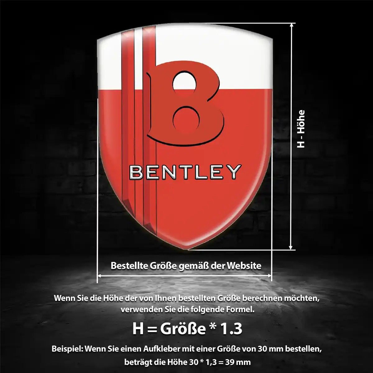 Bentley Silikon Aufkleber Embleme Überzeugende Qualität