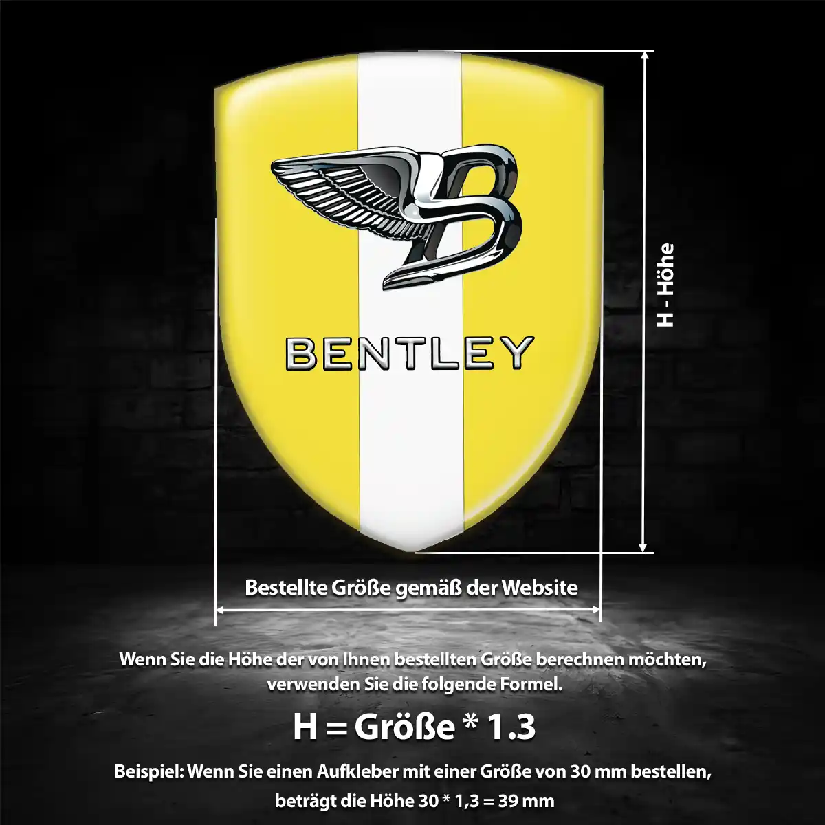 Bentley Silikon Aufkleber Embleme Hohe Qualität