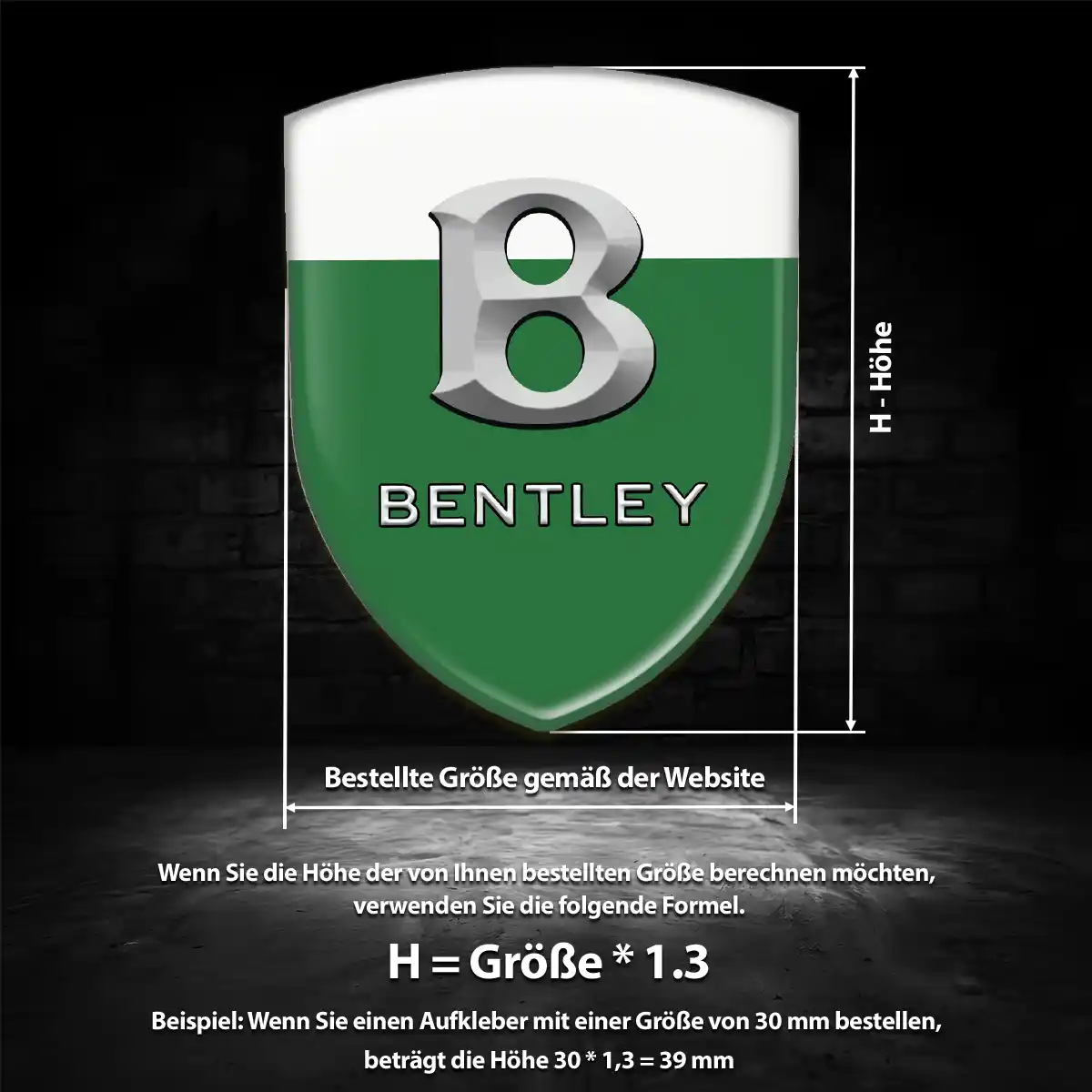 Bentley Silikon Aufkleber Embleme Limitierte Auflage
