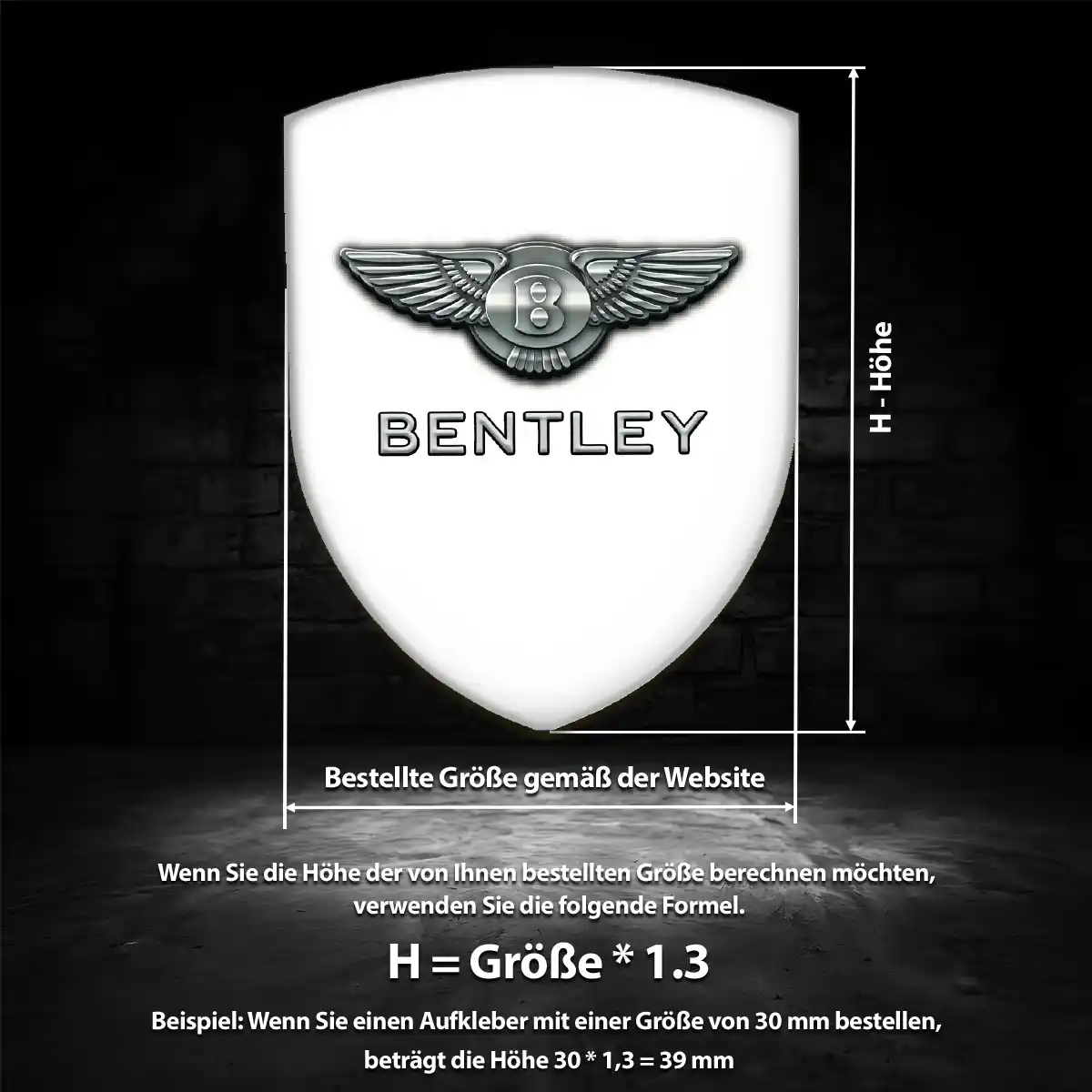 Bentley Silikon Aufkleber Embleme Premium-Edition