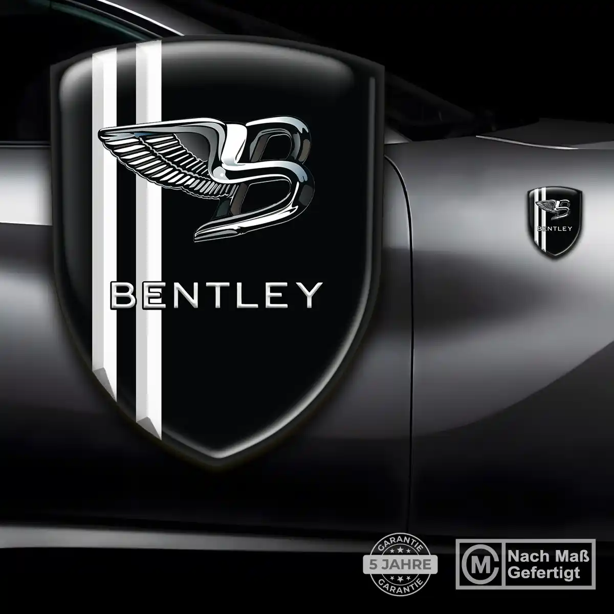 Bentley Silikon Aufkleber Wappen Auto Edles Design
