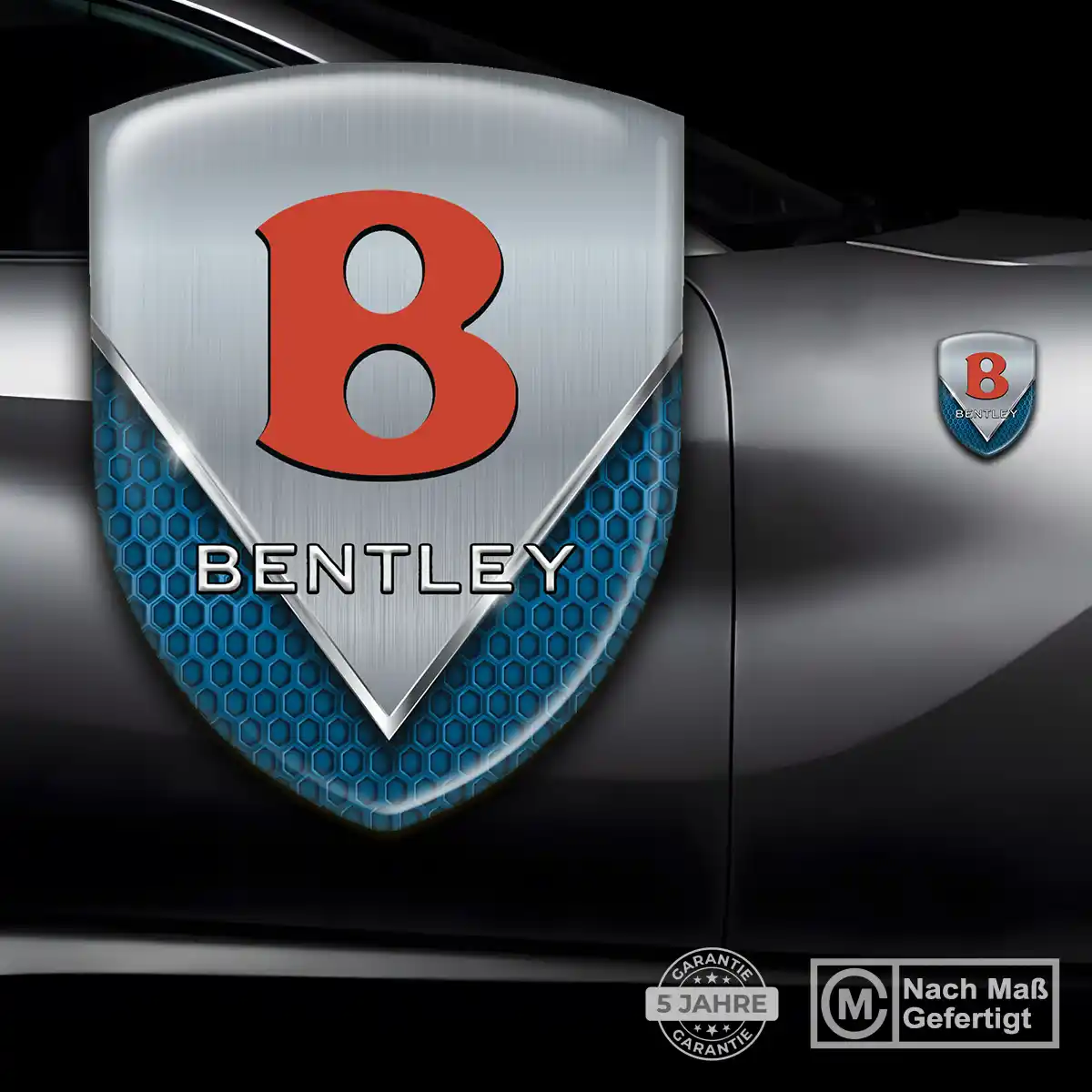 Bentley Silikon Aufkleber Wappen Auto Tuningfahrzeug
