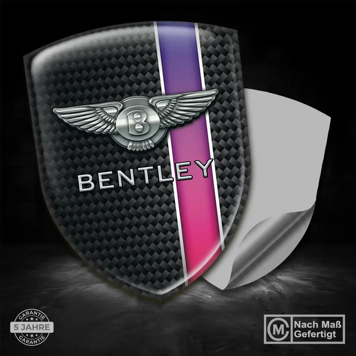 Bentley Silikon Aufkleber Wappen Hochwertiges Harz