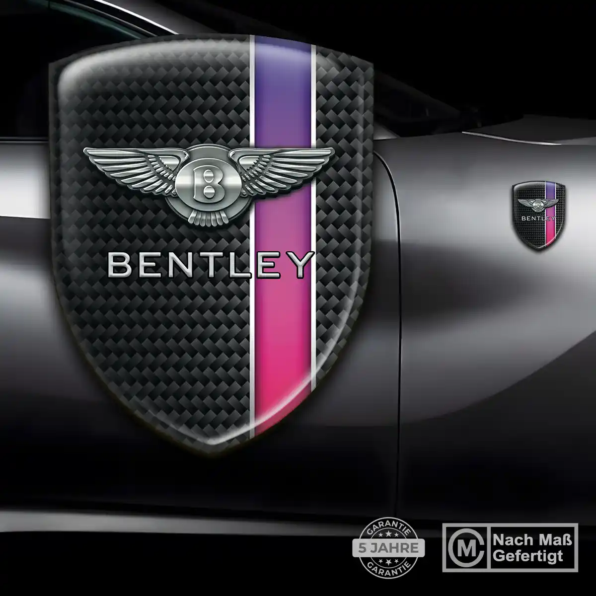 Bentley Silikon Aufkleber Wappen Hochwertiges Harz