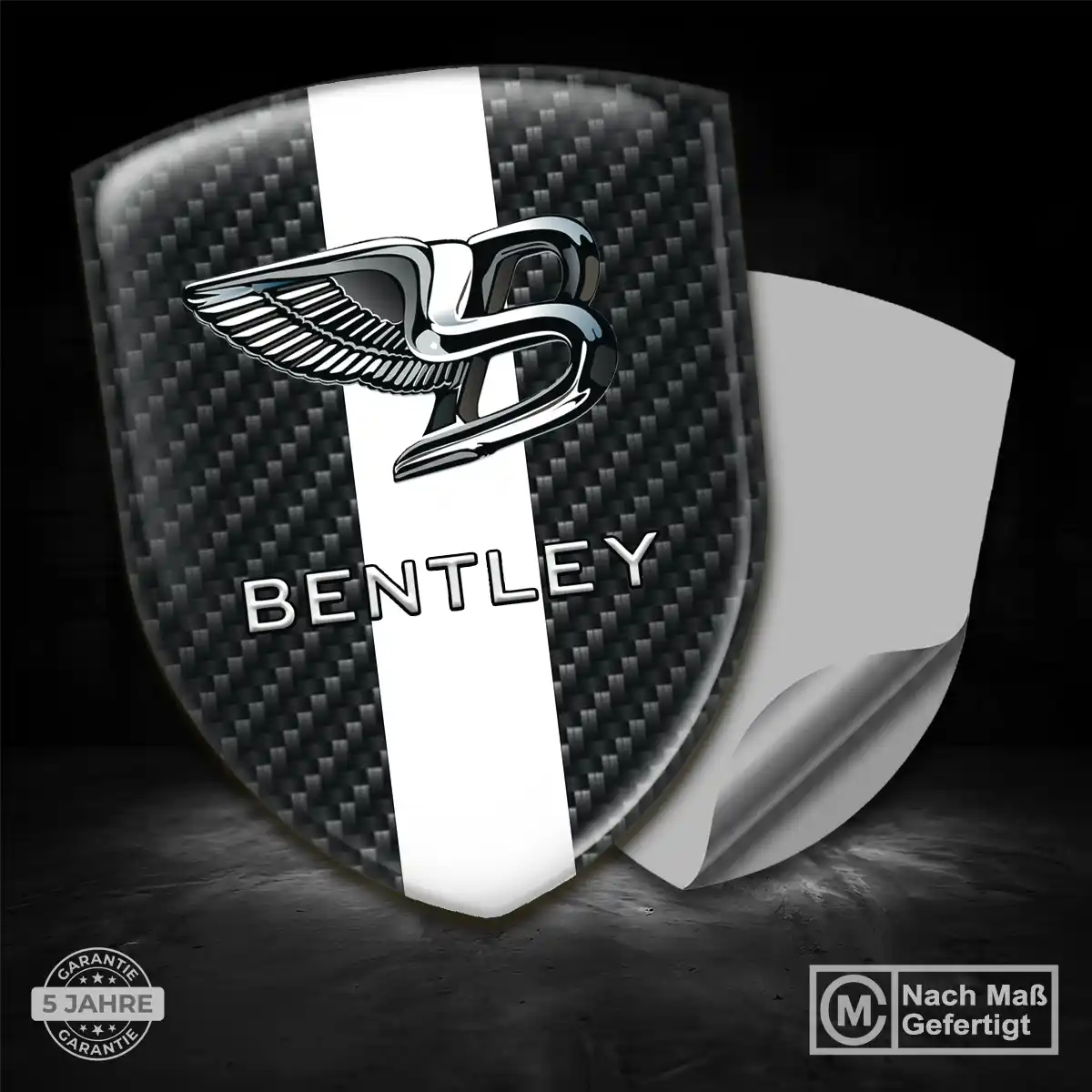 Bentley Silikon Aufkleber Wappen Premiumqualität